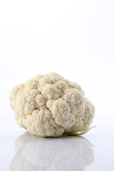 Cauliflower isolated on white background.