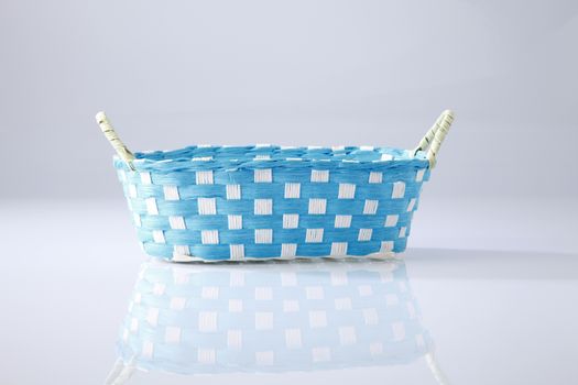 woven basket from recycle material