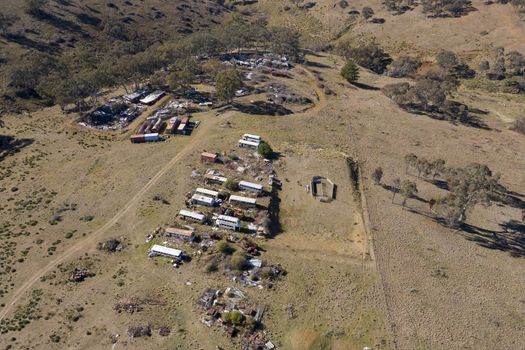 An old bus junk yard in rural Australia.