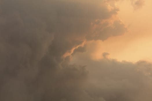 Red clouds due to bush fire smoke at sunset in The Blue Mountains in Australia