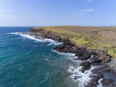 The coastal inlet at Kiama on the New South Wales south coast in Australia