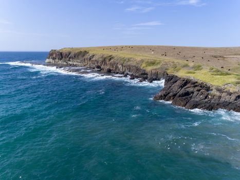 The coastal inlet at Kiama on the New South Wales south coast in Australia