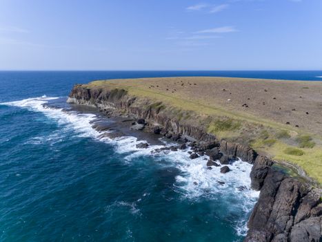 The coastal inlet at Kiama on the New South Wales south coast in Australia