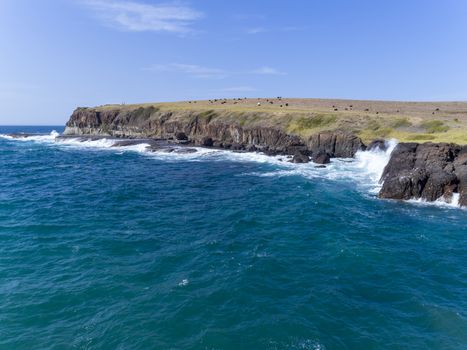 The coastal inlet at Kiama on the New South Wales south coast in Australia