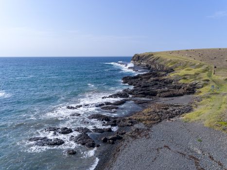 The coastal inlet at Kiama on the New South Wales south coast in Australia