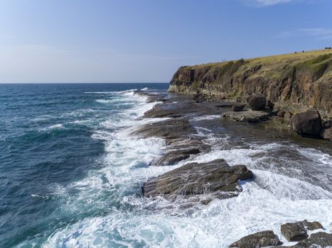 The coastal inlet at Kiama on the New South Wales south coast in Australia