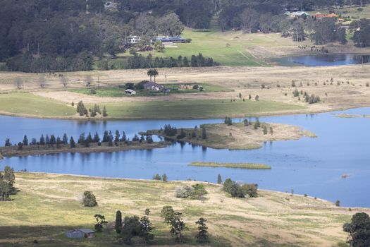 The waters of the Cumberland Plain and Nepean River in The Blue Mountains in regional New South Wales in Australia