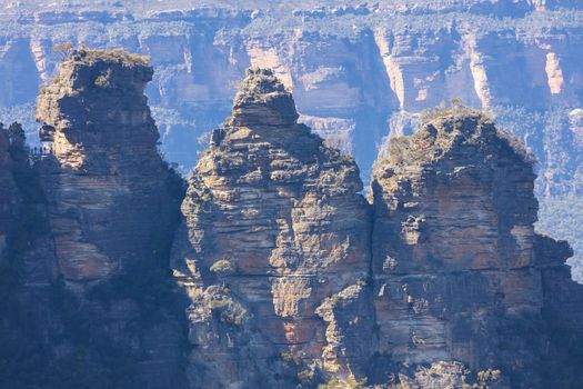 The Three Sisters rock formation in The Blue Mountains in New South Wales in Australia