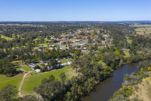 The township of Wallacia in Wollondilly Shire in regional New South Wales in Australia