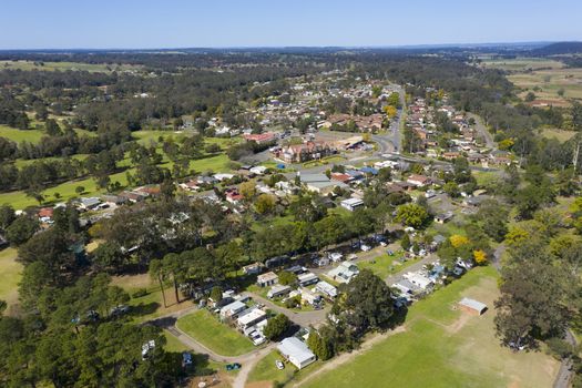 The township of Wallacia in Wollondilly Shire in regional New South Wales in Australia