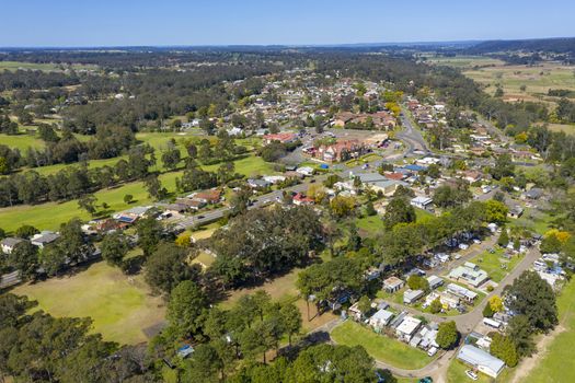 The township of Wallacia in Wollondilly Shire in regional New South Wales in Australia