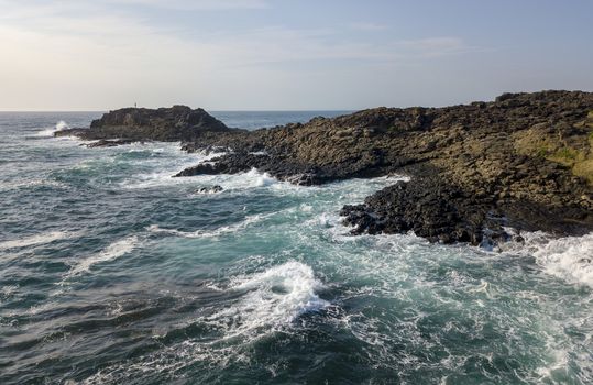 A view from Kiama Blow Hole Point on the south coast of New South Wales, Australia. In aboriginal the word Kiama means ‘where the ocean makes noise’.