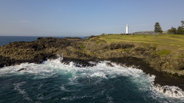 A view from Kiama Blow Hole Point on the south coast of New South Wales, Australia. In aboriginal the word Kiama means ‘where the ocean makes noise’.