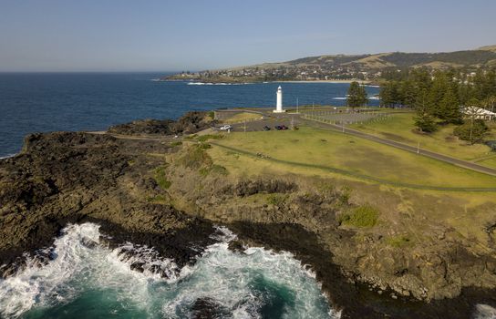 A view from Kiama Blow Hole Point on the south coast of New South Wales, Australia. In aboriginal the word Kiama means ‘where the ocean makes noise’.