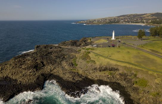 A view from Kiama Blow Hole Point on the south coast of New South Wales, Australia. In aboriginal the word Kiama means ‘where the ocean makes noise’.