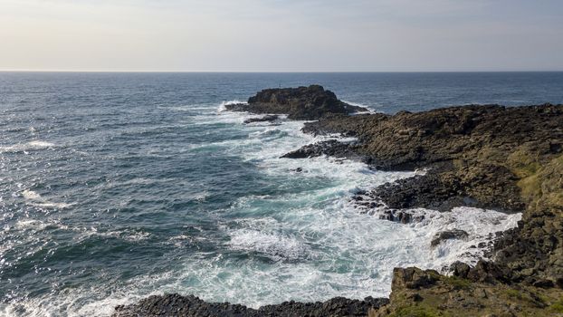 A view from Kiama Blow Hole Point on the south coast of New South Wales, Australia. In aboriginal the word Kiama means ‘where the ocean makes noise’.