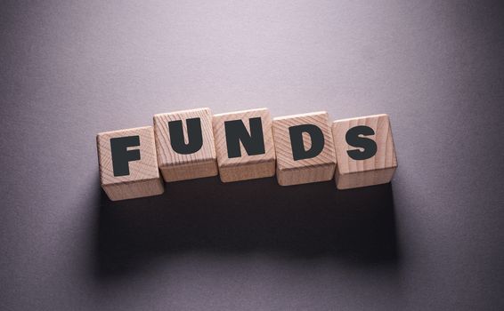 Funds Word Written on Wooden Cubes