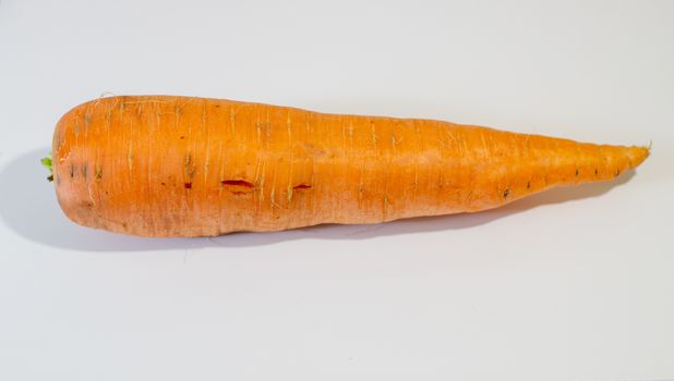 Large, fresh carrot isolaLarge, fresh carrot isolated on a white backgroundted. High quality photo