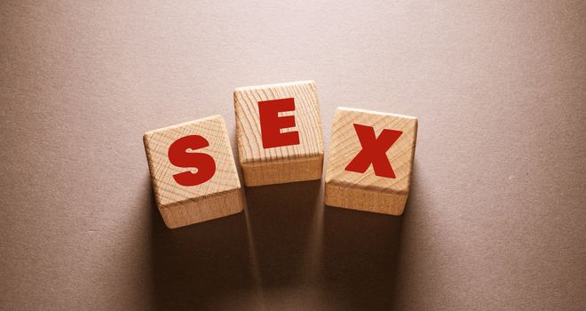 Sex Word Written on Wooden Cubes