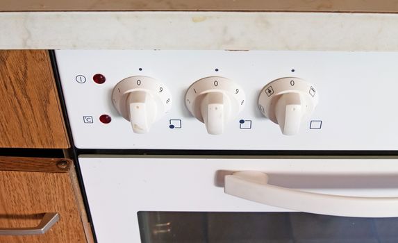 Old antique kitchen with dirty oven