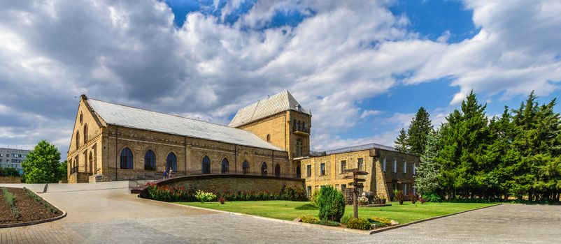 Vesele, Ukraine 07.24.2020. Prince Trubetskoy winery castle in  Kherson region, Ukraine, on a sunny summer day