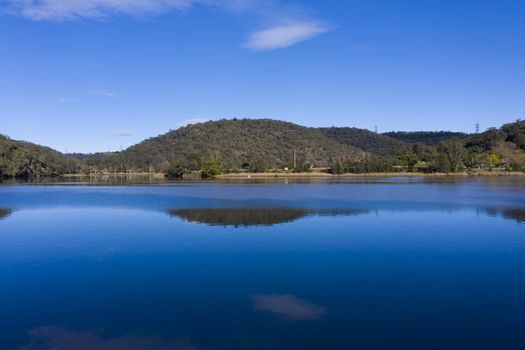 The Hawkesbury River at Wisemans Ferry in regional New South Wales in Australia