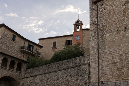 stroncone,italy september 11 2020:church of San Nicola in the town of Stroncone