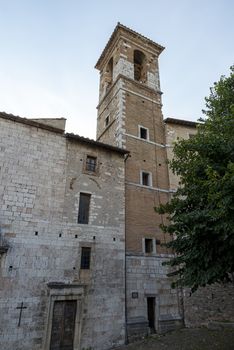 stroncone,italy september 11 2020:church of san michele arcangelo in the town of stroncone