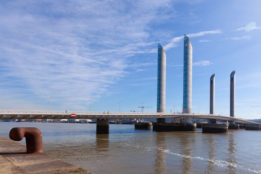 Bordeaux, France: 22 February 2020: Jacques Chaban-Delmas Bridge