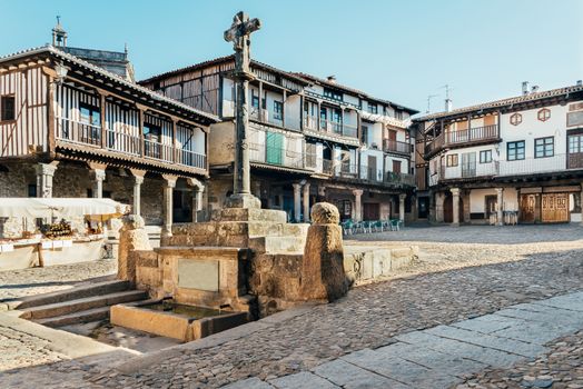 Main square in la Alberca, Salamanca, Spain