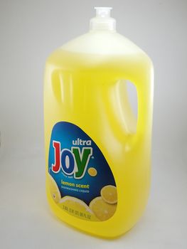 MANILA, PH - SEPT 7 - Ultra joy lemon scent dishwashing liquid on September 7, 2020 in Manila, Philippines.