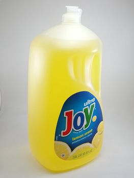 MANILA, PH - SEPT 7 - Ultra joy lemon scent dishwashing liquid on September 7, 2020 in Manila, Philippines.