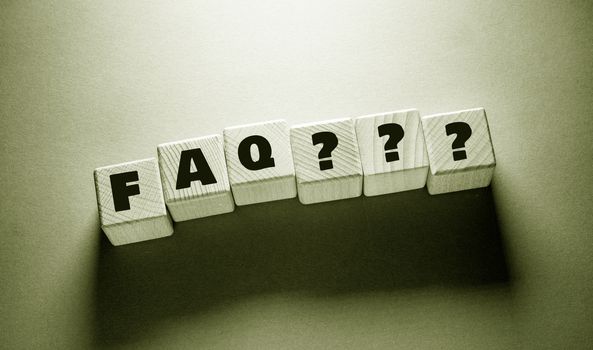 Faq Word Written on Wooden Cubes