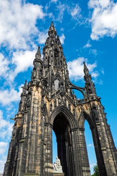 The spire of the Scott Monument in Edinburgh