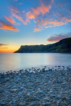 The Talisker Bay on the Isle of Skye at dawn