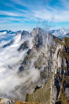 The Churfirsten mountains in the Swiss alps