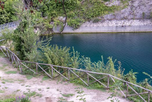 stifone characteristic place for the river with blue water in the province of terni