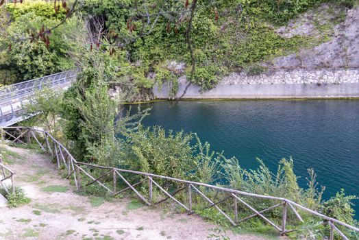stifone characteristic place for the river with blue water in the province of terni