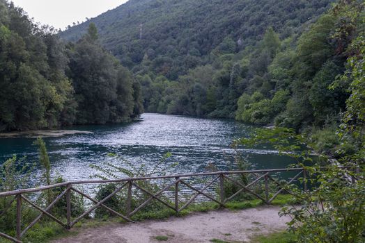 stifone characteristic place for the river with blue water in the province of terni