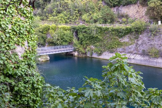 stifone characteristic place for the river with blue water in the province of terni