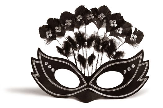 Decorated mask for masquerade and mardi gras