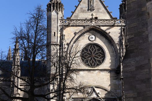 Bordeaux, France: 22 February 2020: Rose window of Saint Michael Basilica of Bordeaux