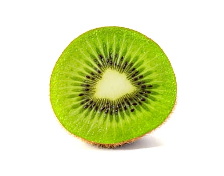 Kiwi fruit and slice isolated on white background