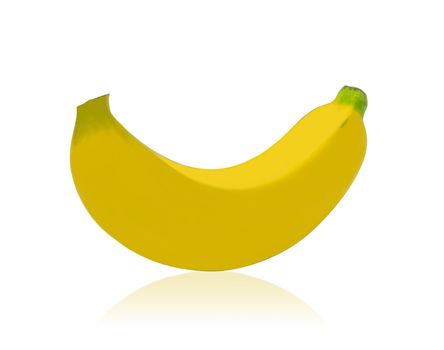 Banana diet fruit isolsted on white background, Clipping paths