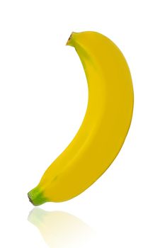 Banana diet fruit isolsted on white background, Clipping paths