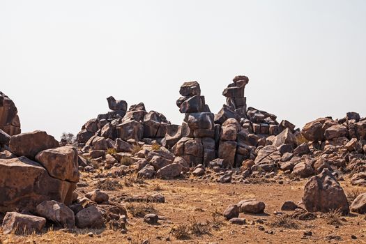 The aptly named landscape gives the impression of large boulders stacked haphazardly. It is actually Dolerite intrusions that eroded into these block shapes.