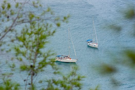 Cala Futadera, Spain : 2020 Sept 02 : Boats in the Beautiful Cala Futadera beach is one of the few remaining natural unspoiled beaches on the Costa Brava, Catalonia, Spain in summer 2020