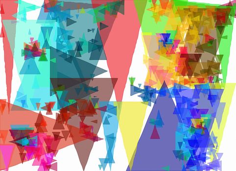 Abstraction background. Colorful triangles. 3D rendering
