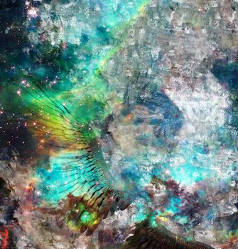 Angel wings. Muted Abstract Painting