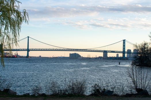 Looking Out Over the Newly Renovated Penn Treaty Park at the Ben Franklin Bridge in Philadelphia